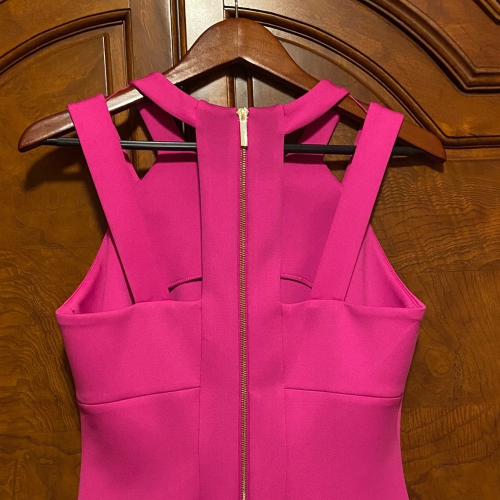 Calvin Klein Vibrant Pink Cocktail Dress Size 8 - Picture 6 of 6